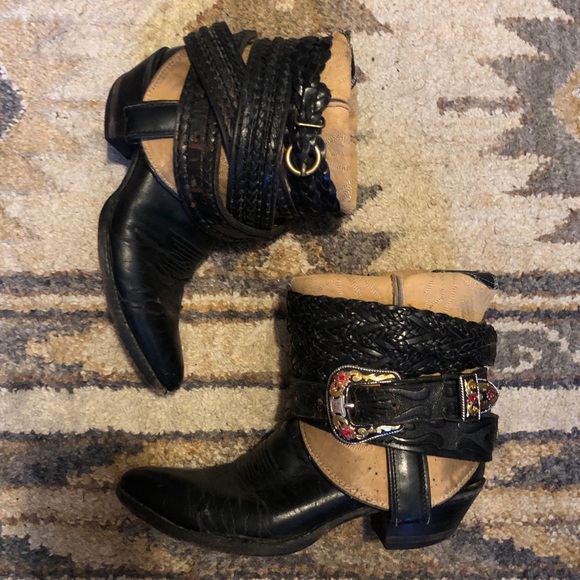 Vintage Shoes - *HANDMADE* Vintage Belt Boots